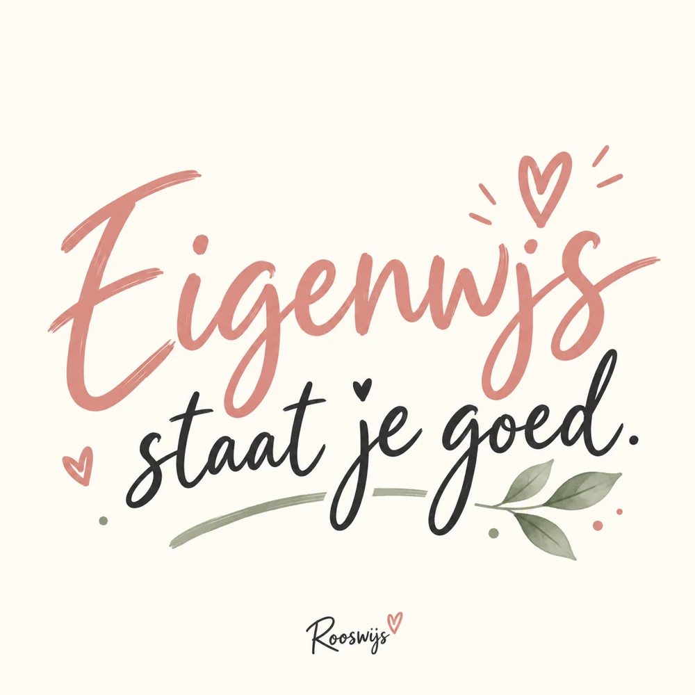 Tegeltjeontwerp: Eigenwijs staat je goed.