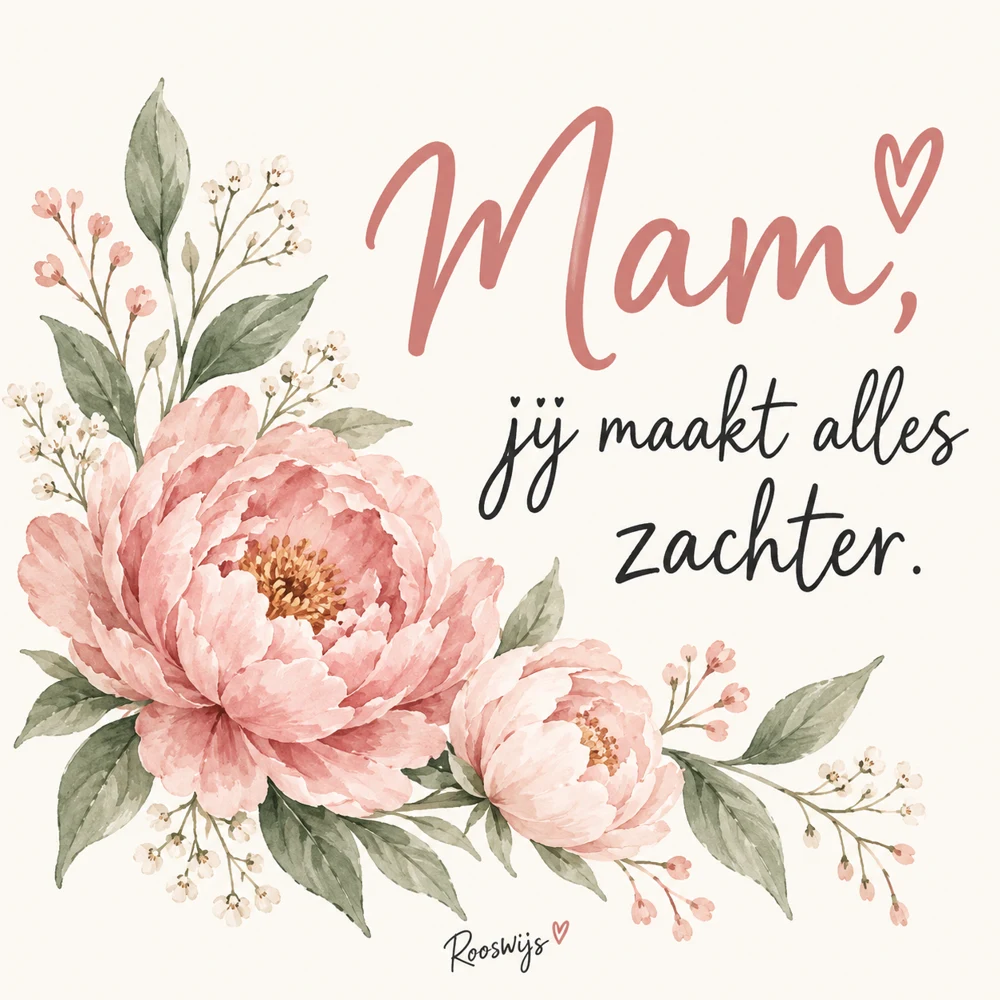Tegeltjeontwerp: Mam, jij maakt alles zachter.