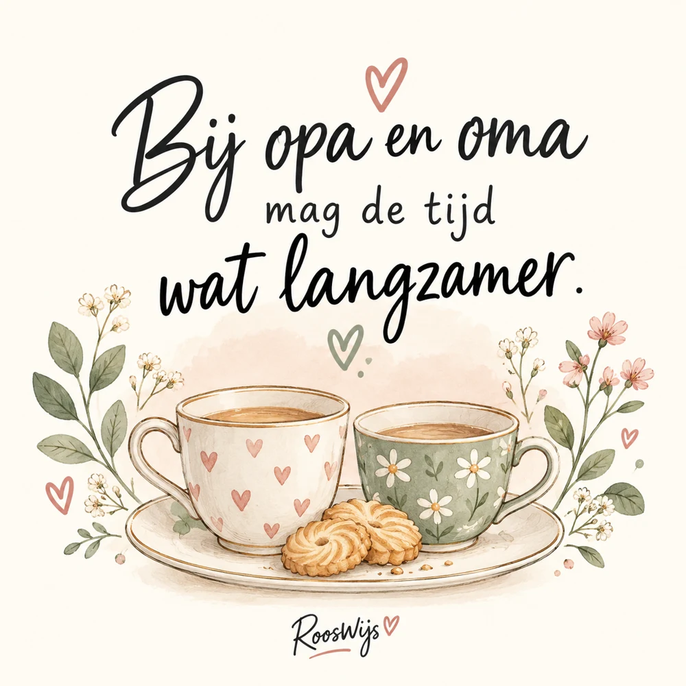 Tegeltjeontwerp: Bij opa en oma…